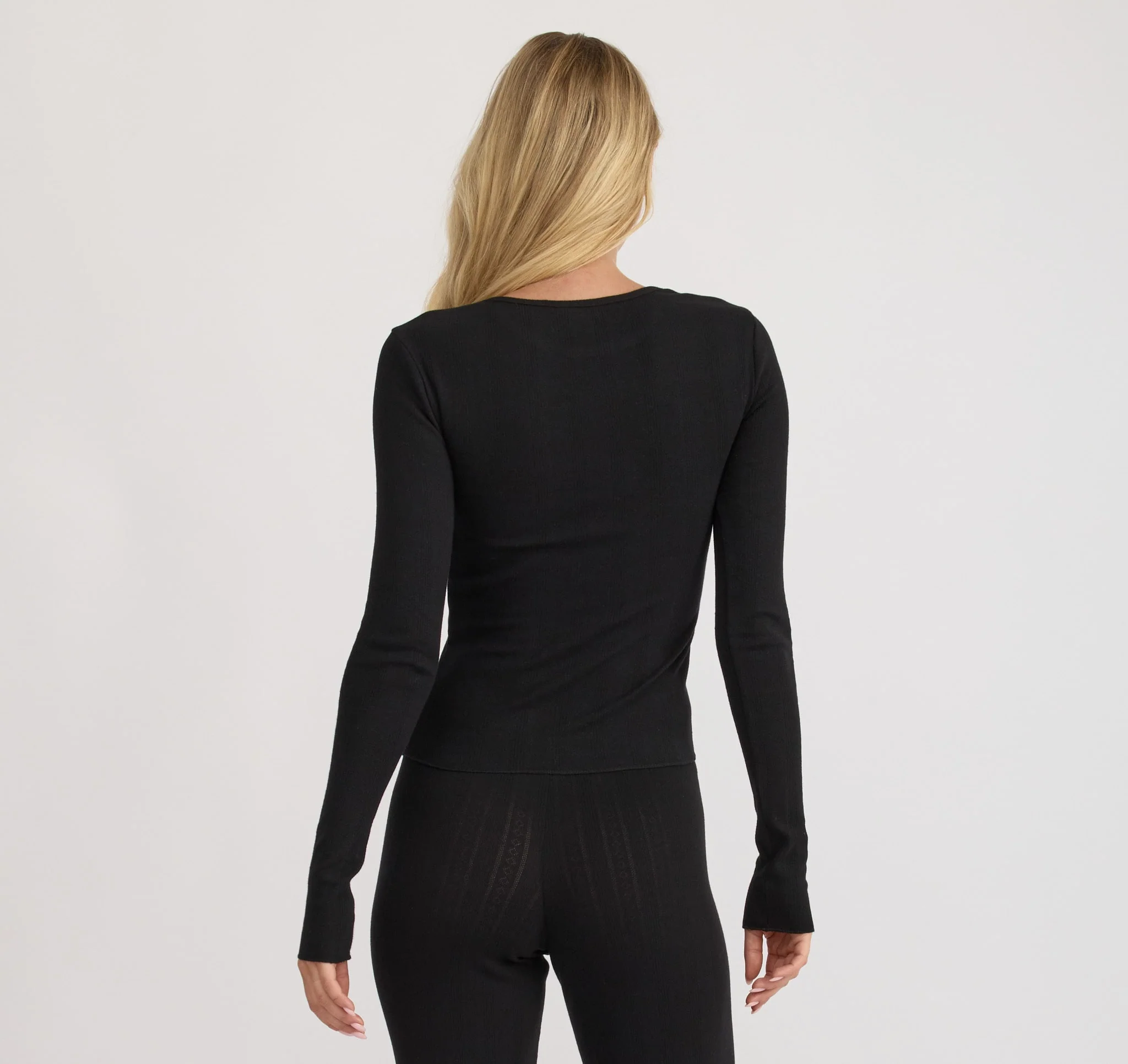 Pointelle Straight Leg Pants - Image 3