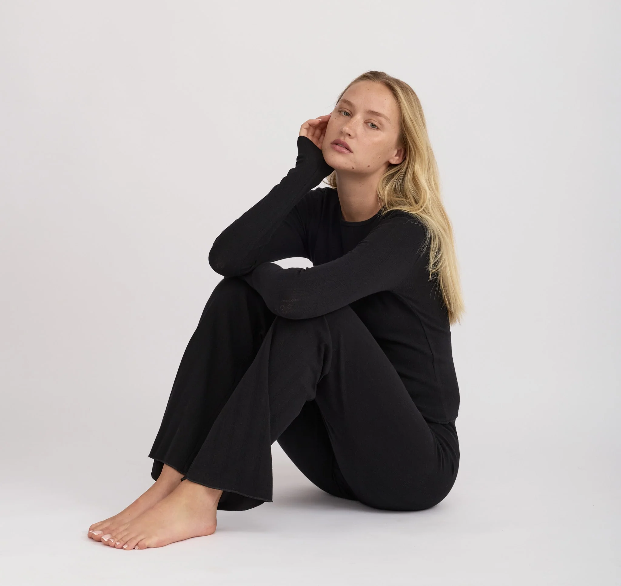 Pointelle Straight Leg Pants - Image 4