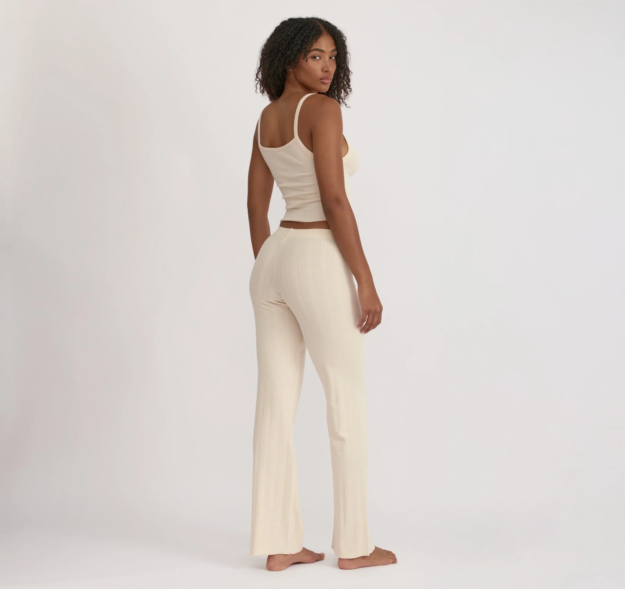 Pointelle Straight Leg Pants - Image 3